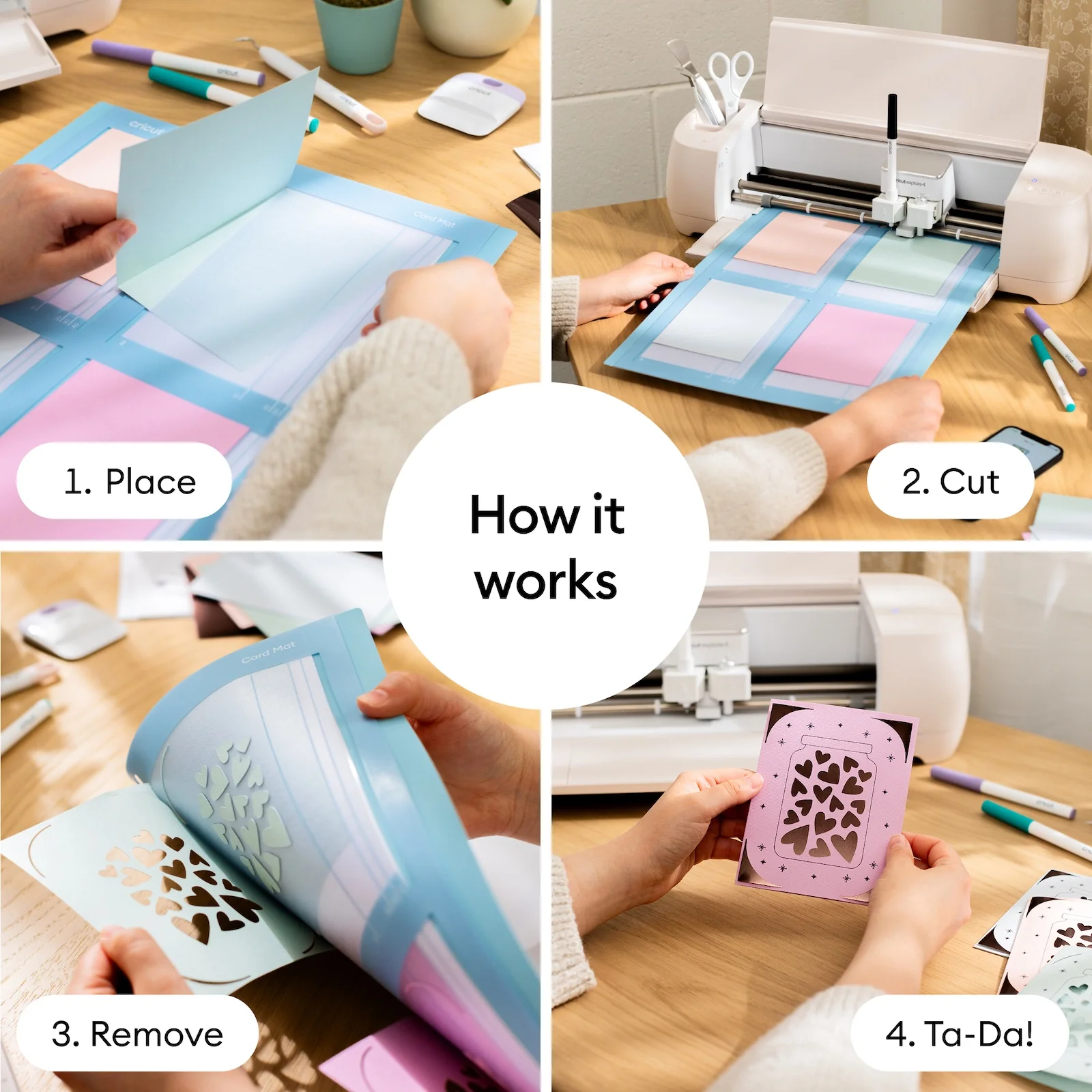Cricut 2x2 Card Cutting Mat for Cricut Maker and Explore Machines, 2 Count - Image 3