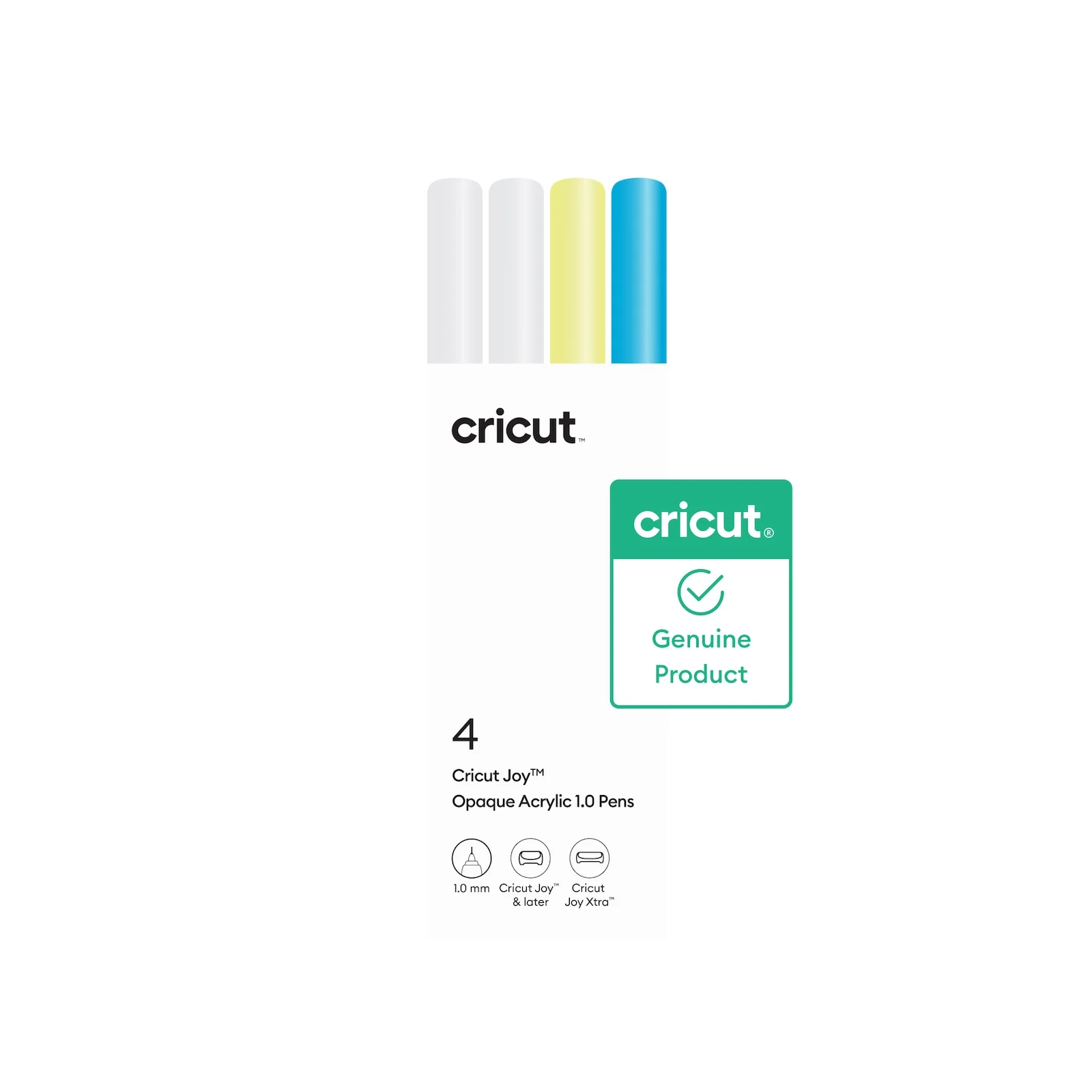Cricut Acrylic Gel Pens Set, 1.0 mm, 4 Count - For use with Joy & Joy Xtra Machines