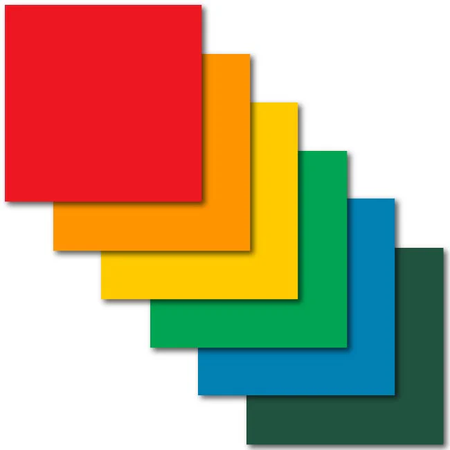 Cricut Brights Rainbow Glossy Permanent Vinyl Sampler Roll 12"x12", 6 Count - Damaged Package - Image 2