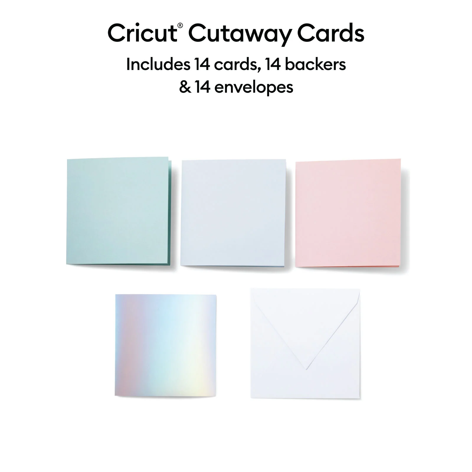 Cricut Cutaway Cards, Pastel Sampler - S40 (14 ct) - Damaged Package - Image 2
