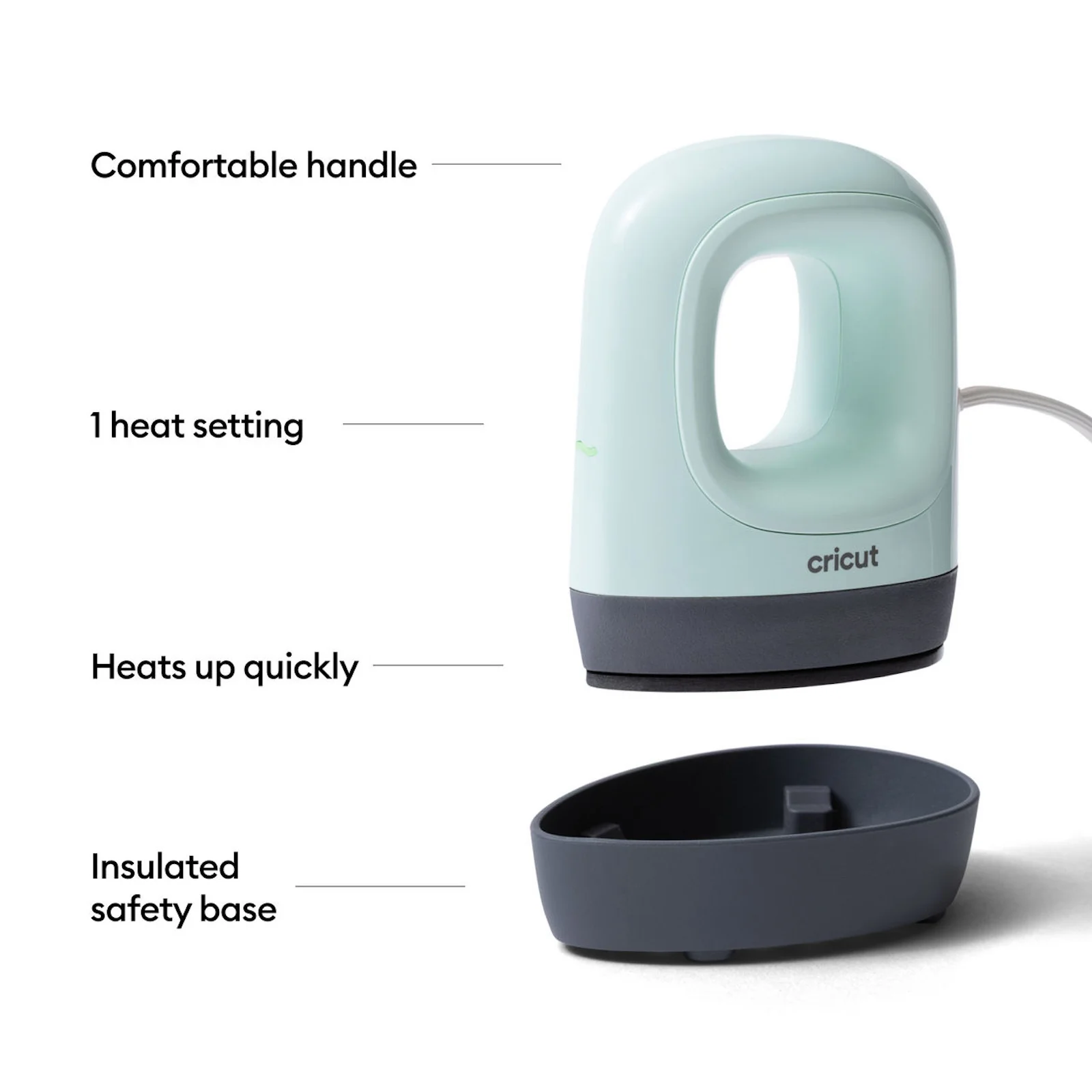Cricut EasyPress Mini LT Heat Press for DIY, Mint Green - Image 2