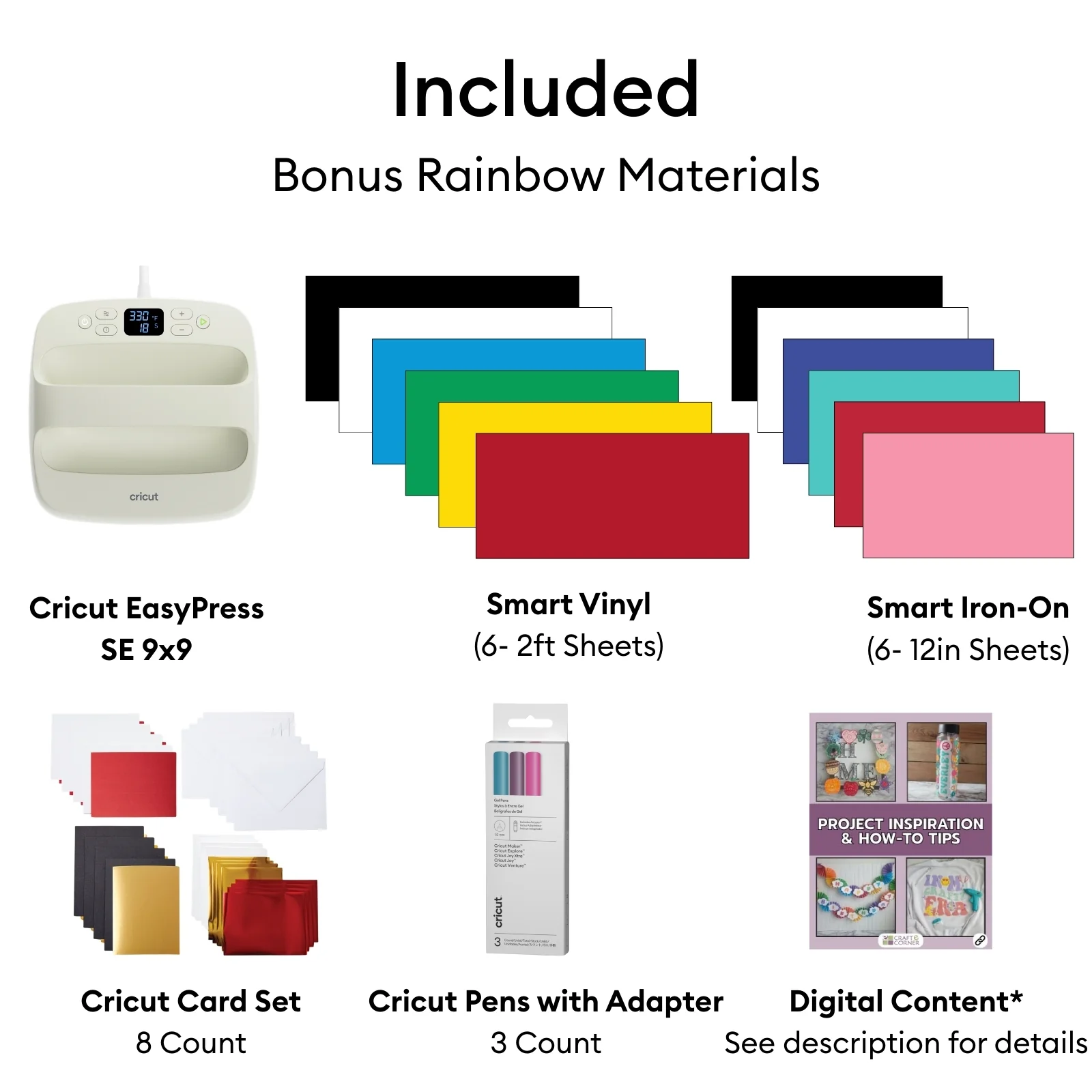 Cricut Explore 5 Teacher Bundle with EasyPress SE, Vinyl, Iron-On, Cards & Pens - Image 3