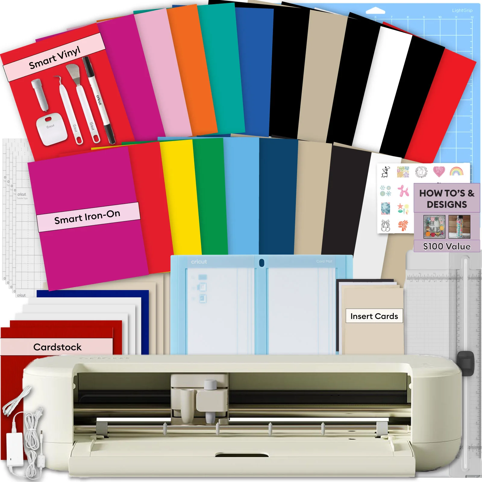 Cricut Explore 5 Teacher Vinyl & Iron-On Bundle for Classroom Labels, Decals & Decor