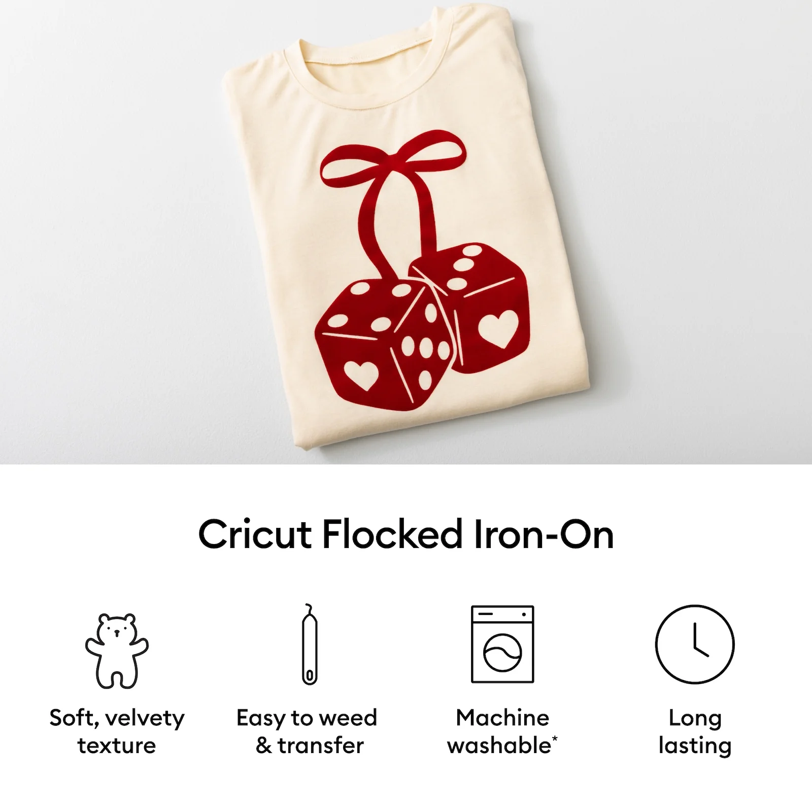 Cricut Flocked Iron-On, Classics Sampler - 12 in x 12 in (5 ct) - Image 3