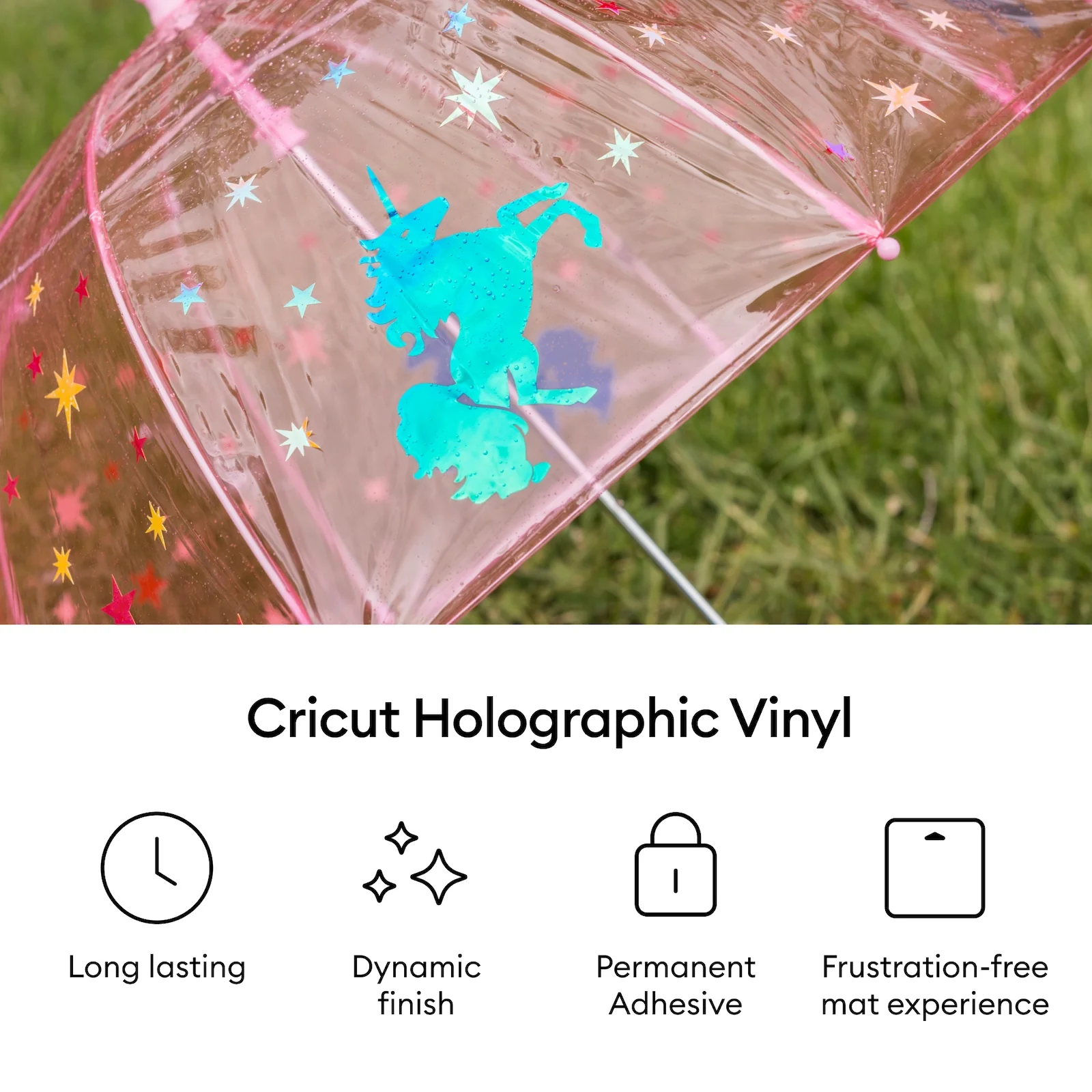 Cricut Holographic Vinyl Permanent, Mythical Sampler - 12 in x 12 in Sheets (10 ct) - Image 3