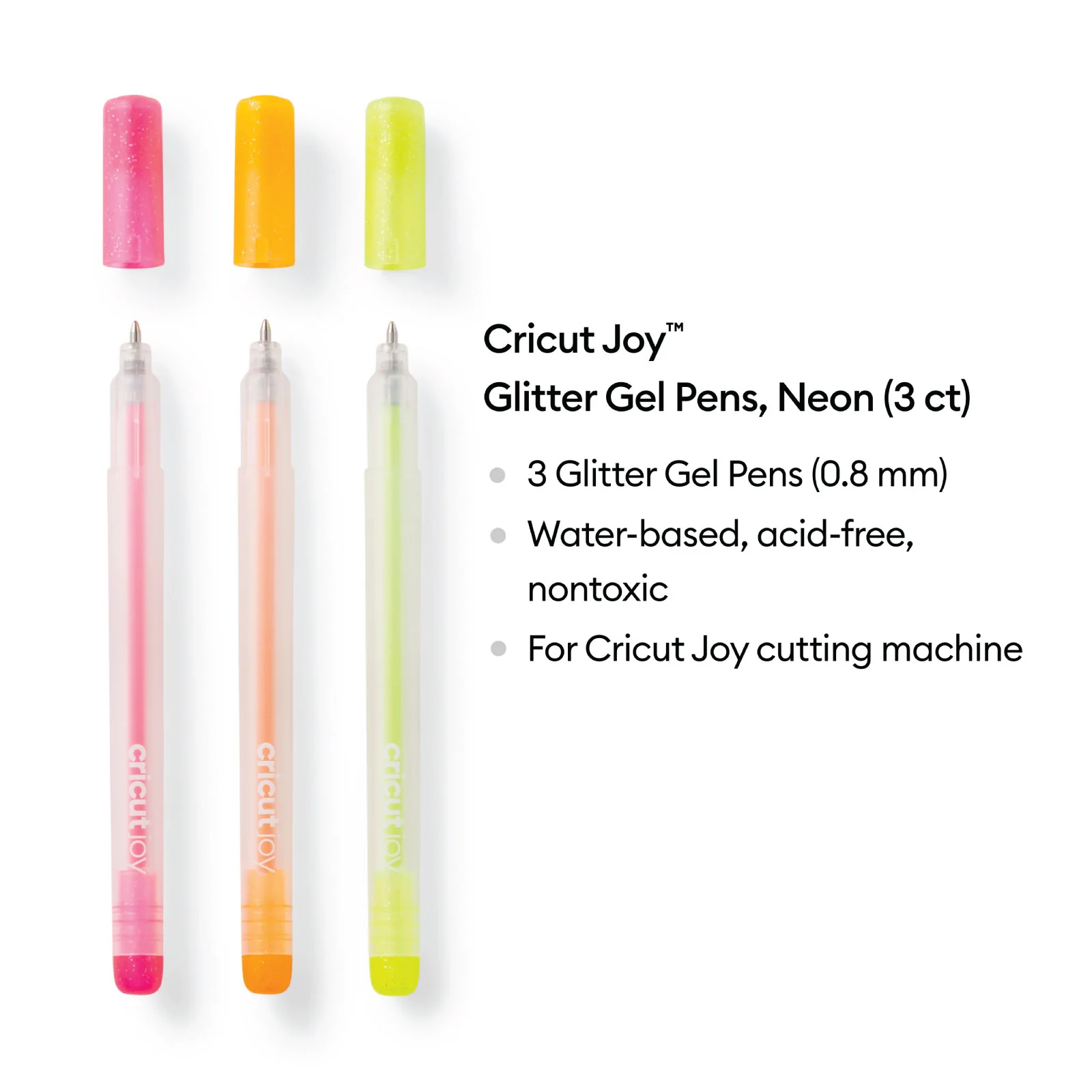 Cricut Joy Glitter Gel Pens 0.8 mm, Neon (3 ct) - Damaged Package - Image 3