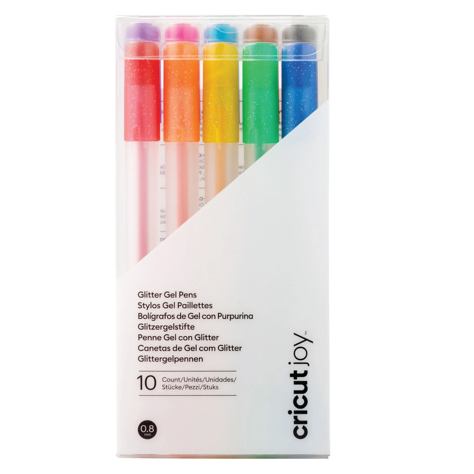Cricut Joy Glitter Gel Pens 0.8 mm, Rainbow (10 ct) - Damaged Package