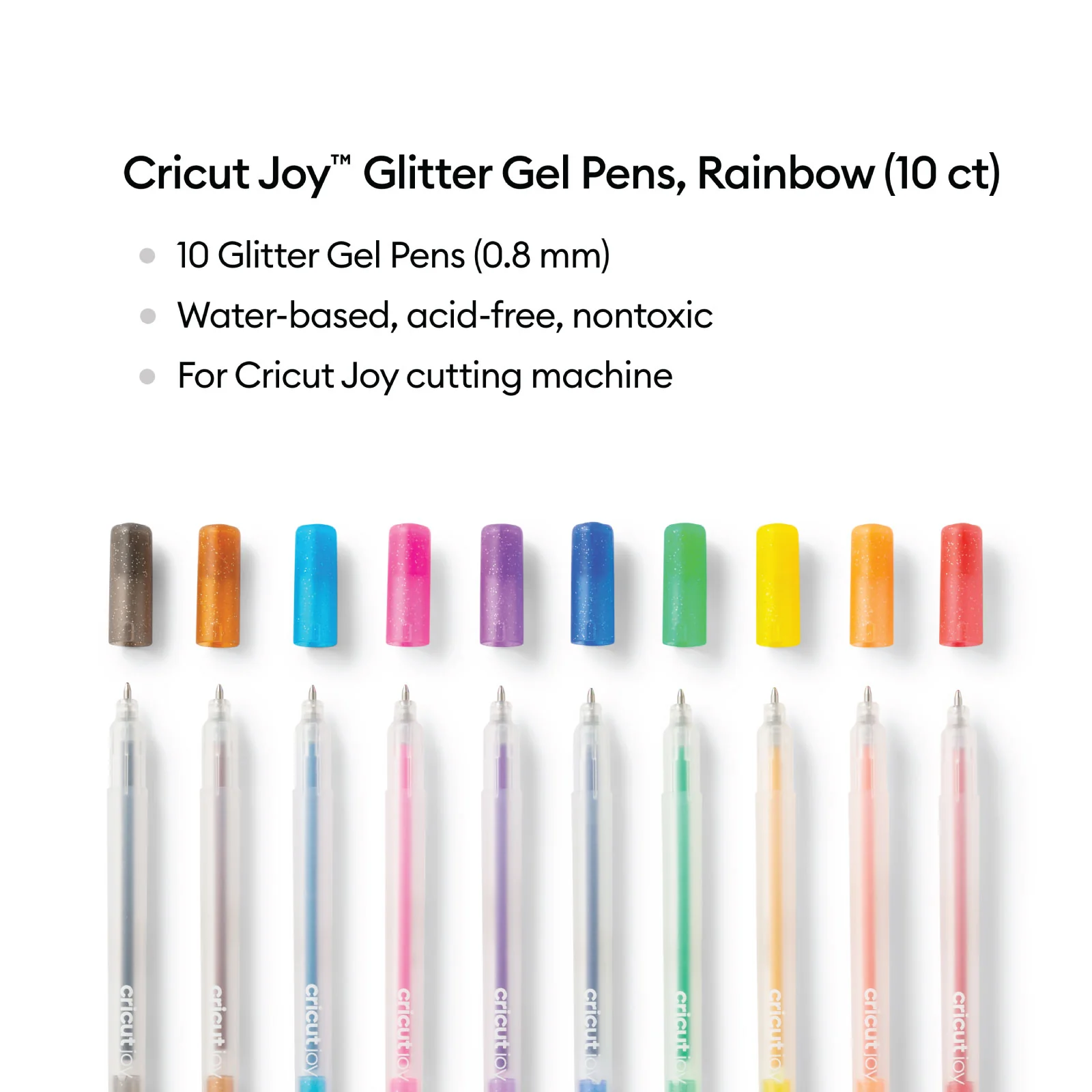 Cricut Joy Glitter Gel Pens 0.8 mm, Rainbow (10 ct) - Damaged Package - Image 3