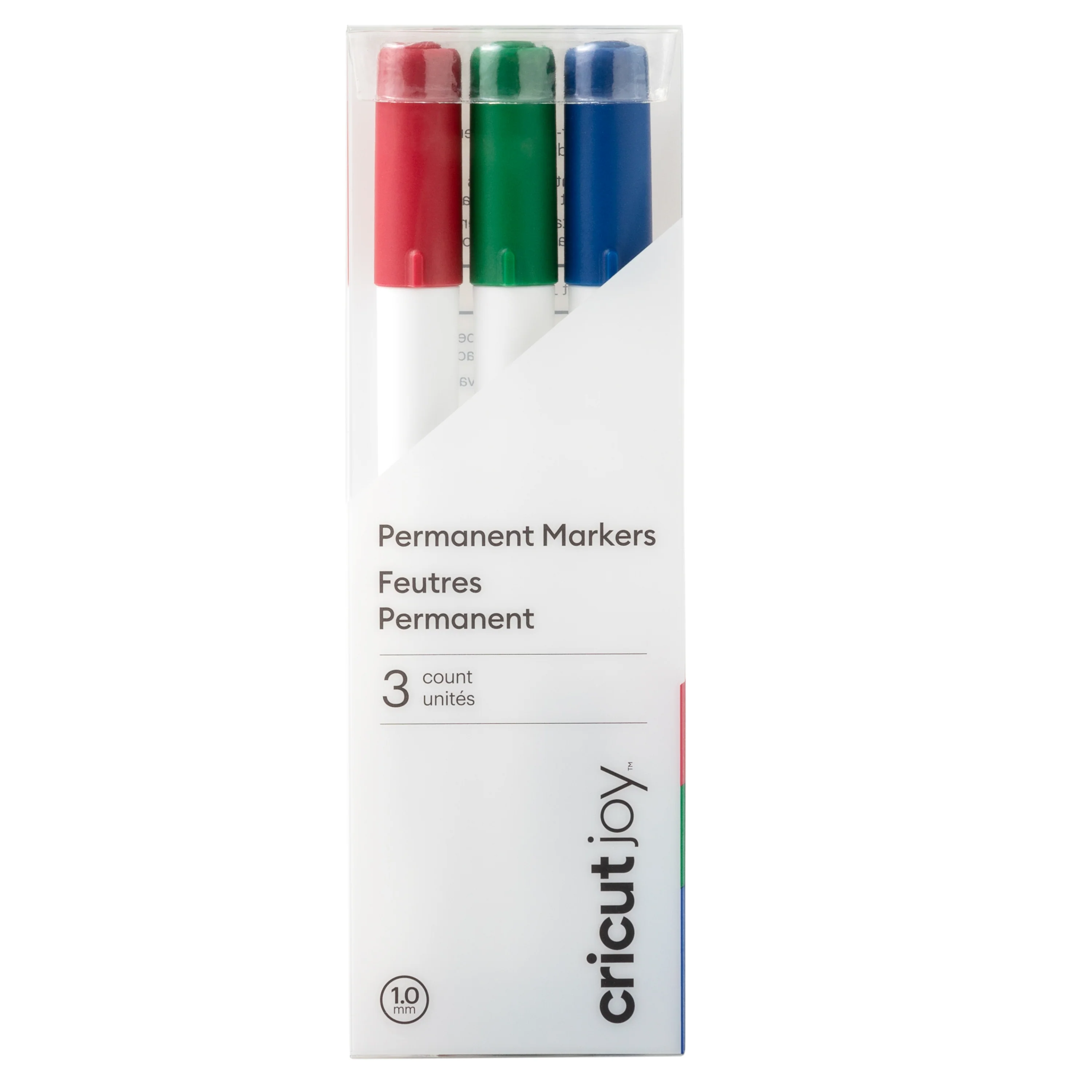 Cricut Joy Permanent Markers 1.0 mm, Red/Green/Blue (3 ct) - Damaged Package