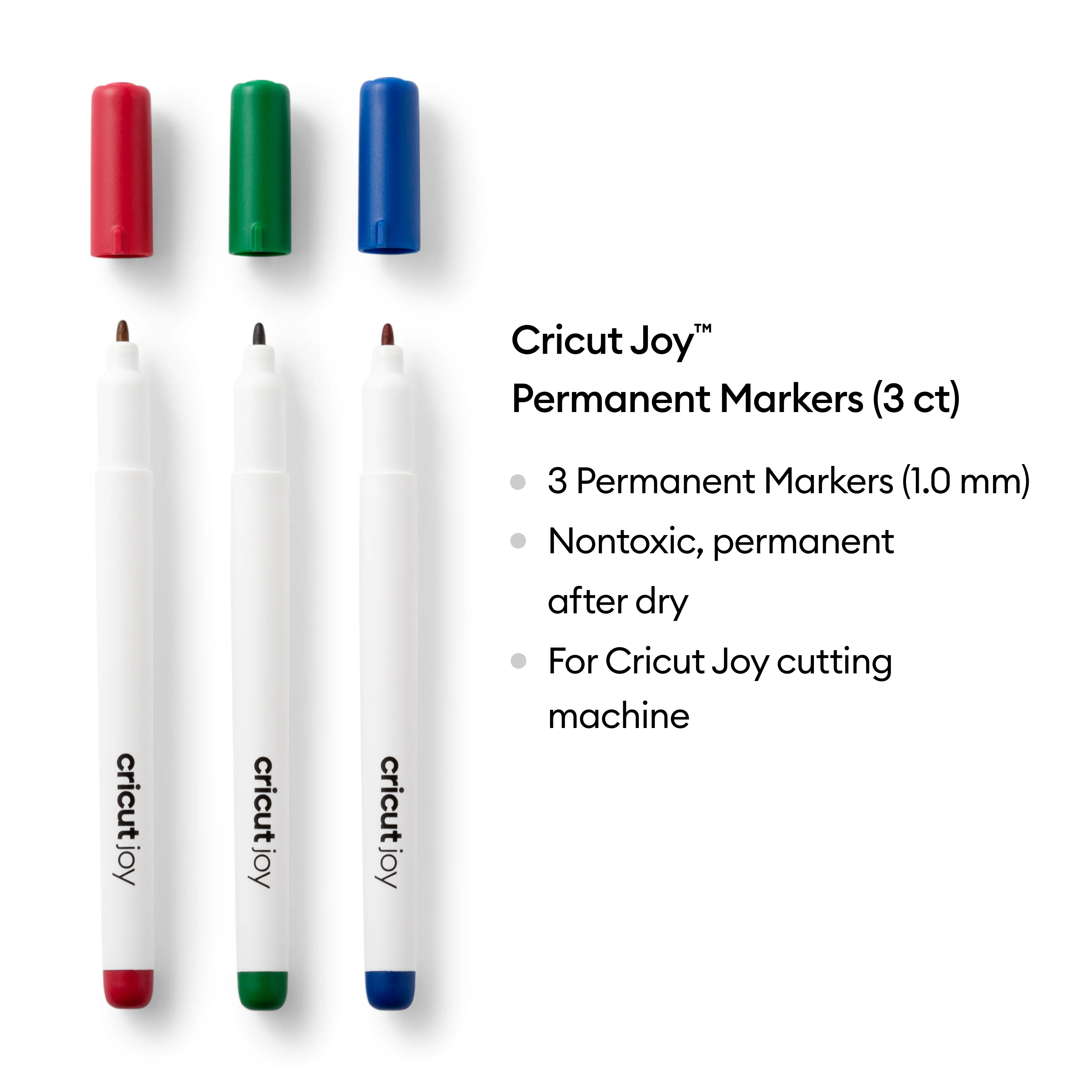 Cricut Joy Permanent Markers 1.0 mm, Red/Green/Blue (3 ct) - Damaged Package - Image 3