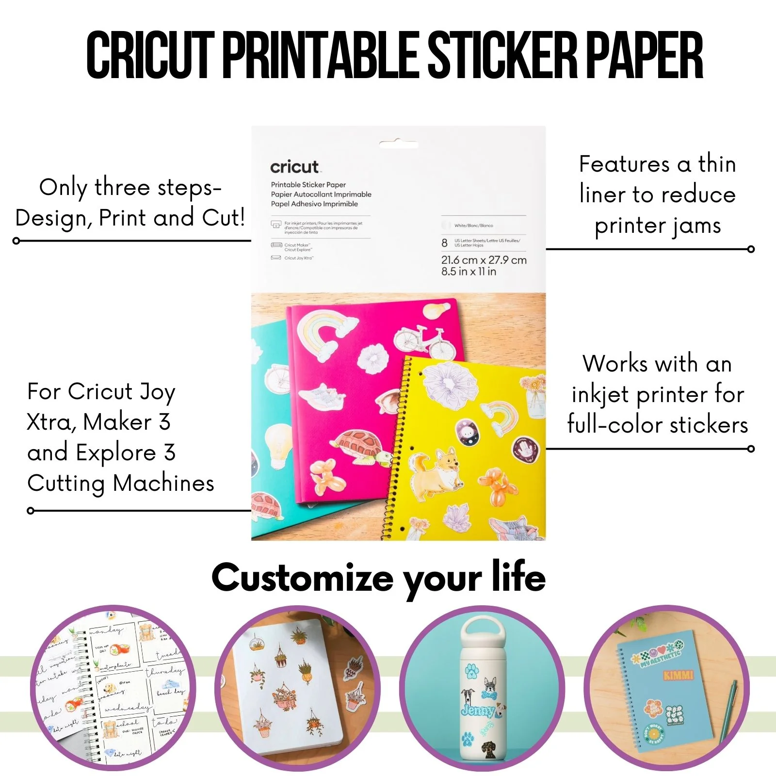 Cricut Joy Xtra Ultimate Card Making Bundle with Cards & Sticker Paper | Print Then Cut Machine for Cards, Decals & Paper Crafts - Image 6