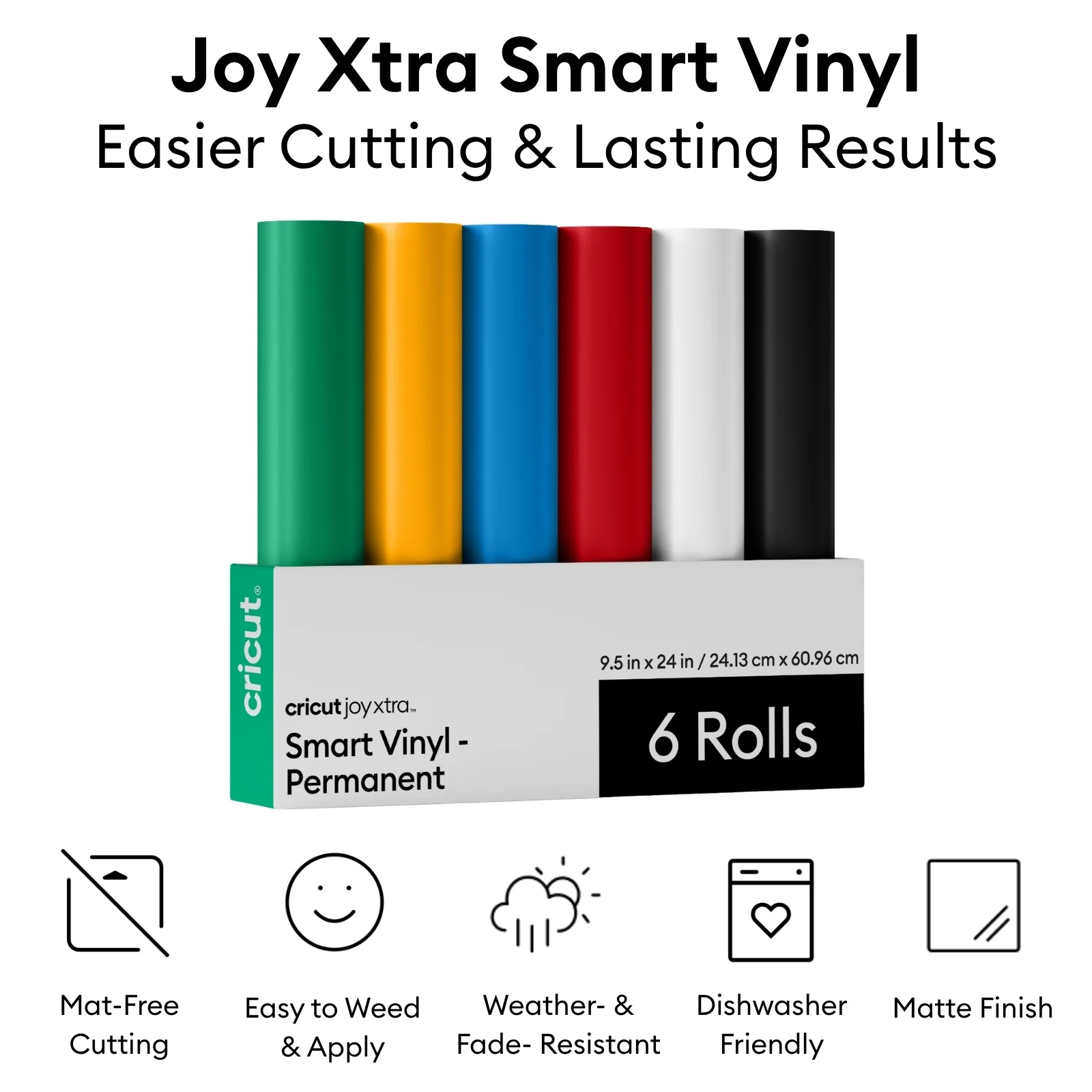 Cricut Joy Xtra Bundle with Rainbow Smart Vinyl, Transfer Tape & Tools | Sticker, Label & Vinyl Cutting Machine - Image 6