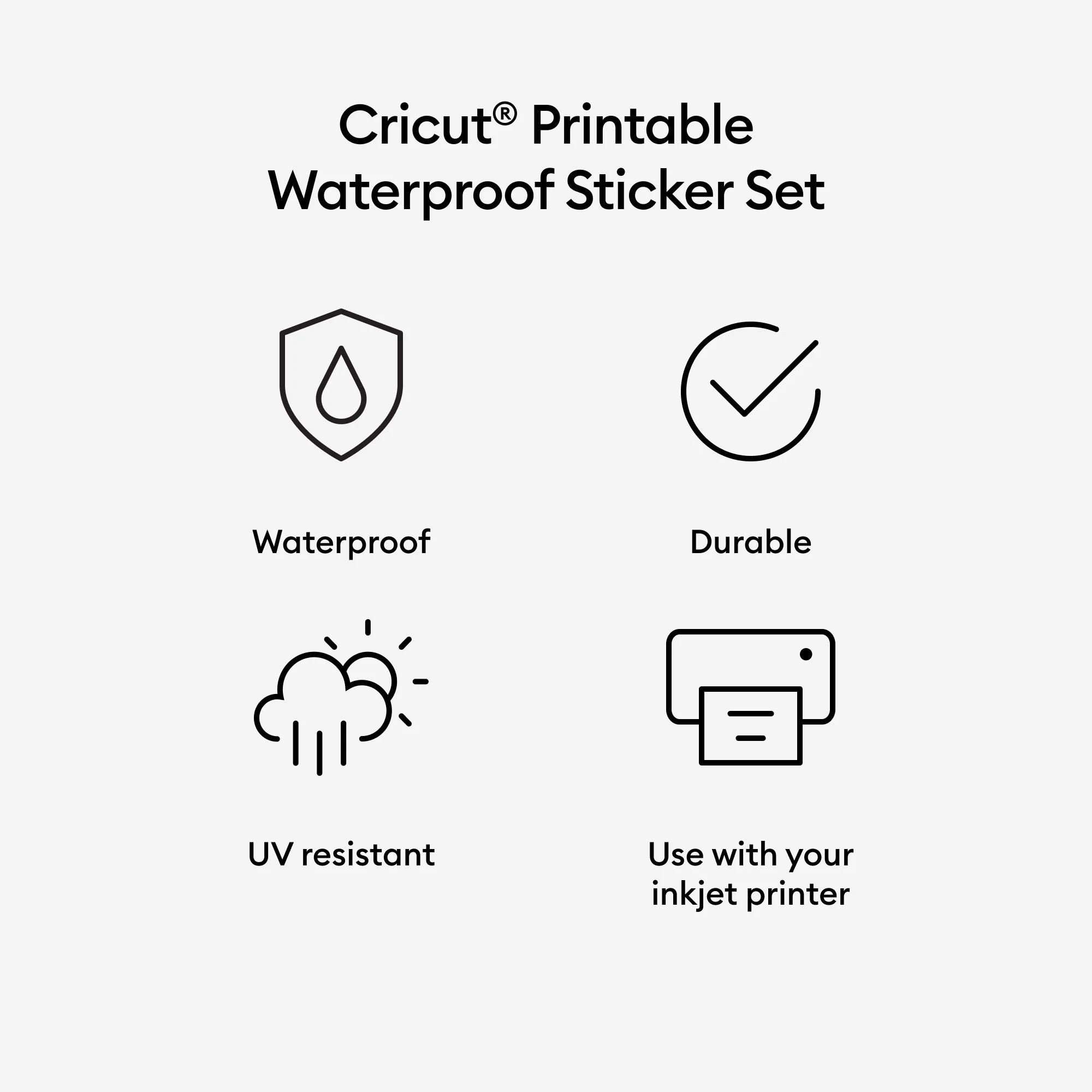 Cricut Printable Waterproof Sticker Set- White - Image 5