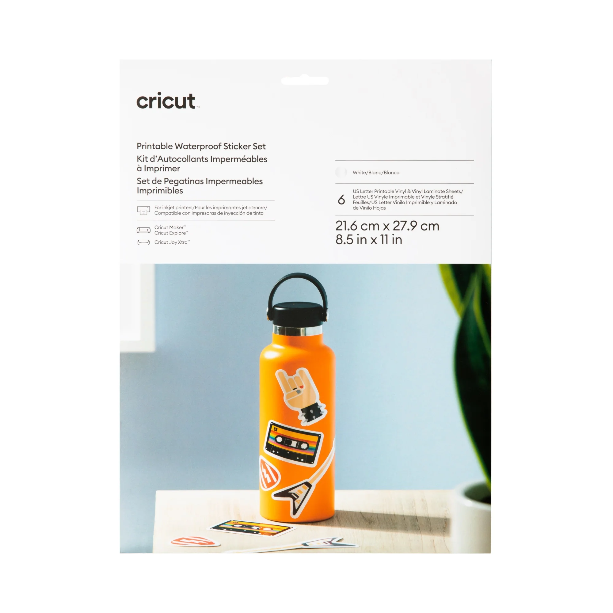 Cricut Joy Xtra Printable Waterproof Sticker Set- White - Damaged Package