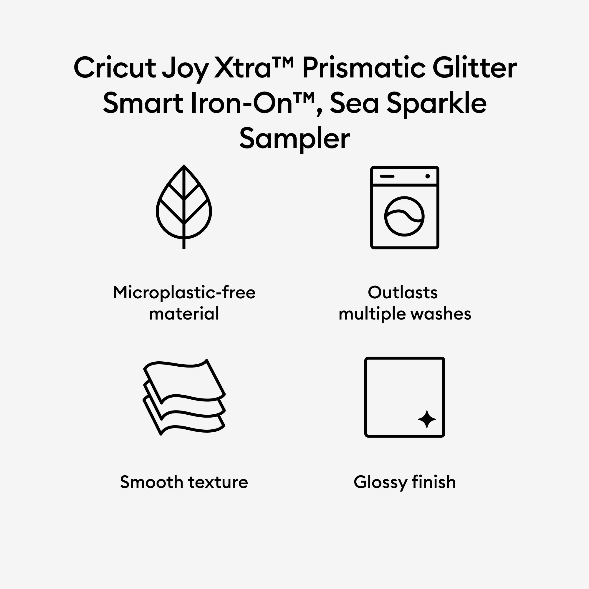 Cricut Joy Xtra  Prismatic Glitter Smart Iron-On Sampler - Sea Sparkle - Image 3