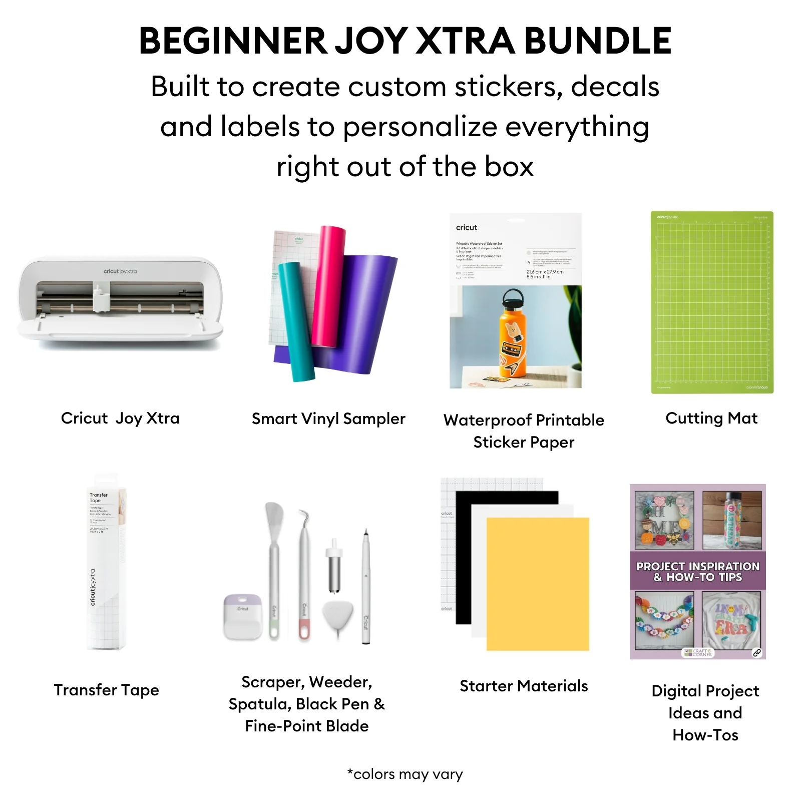 Cricut Joy Xtra School Sticker & Vinyl Bundle for Labels, Decals & Print Then Cut - Image 2