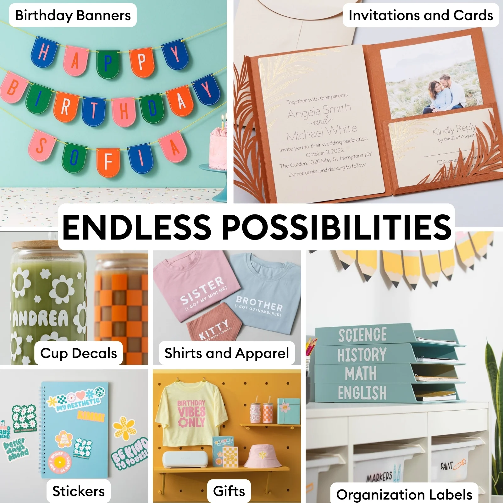Cricut Joy Xtra Ultimate Starter Kit | 115+ Piece Materials & Accessories Bundle with Vinyl, HTV, Sticker Paper, Cards & Tools - Image 4