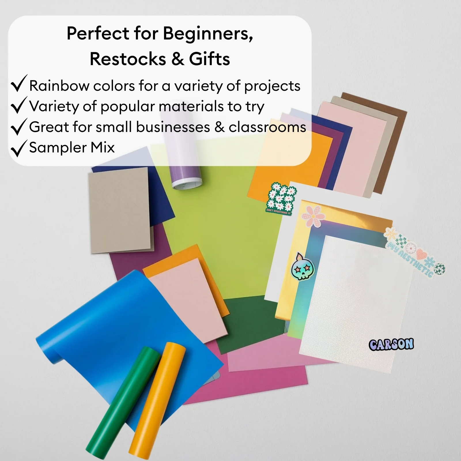 Cricut Joy Xtra Ultimate Starter Kit | 115+ Piece Materials & Accessories Bundle with Vinyl, HTV, Sticker Paper, Cards & Tools - Image 5