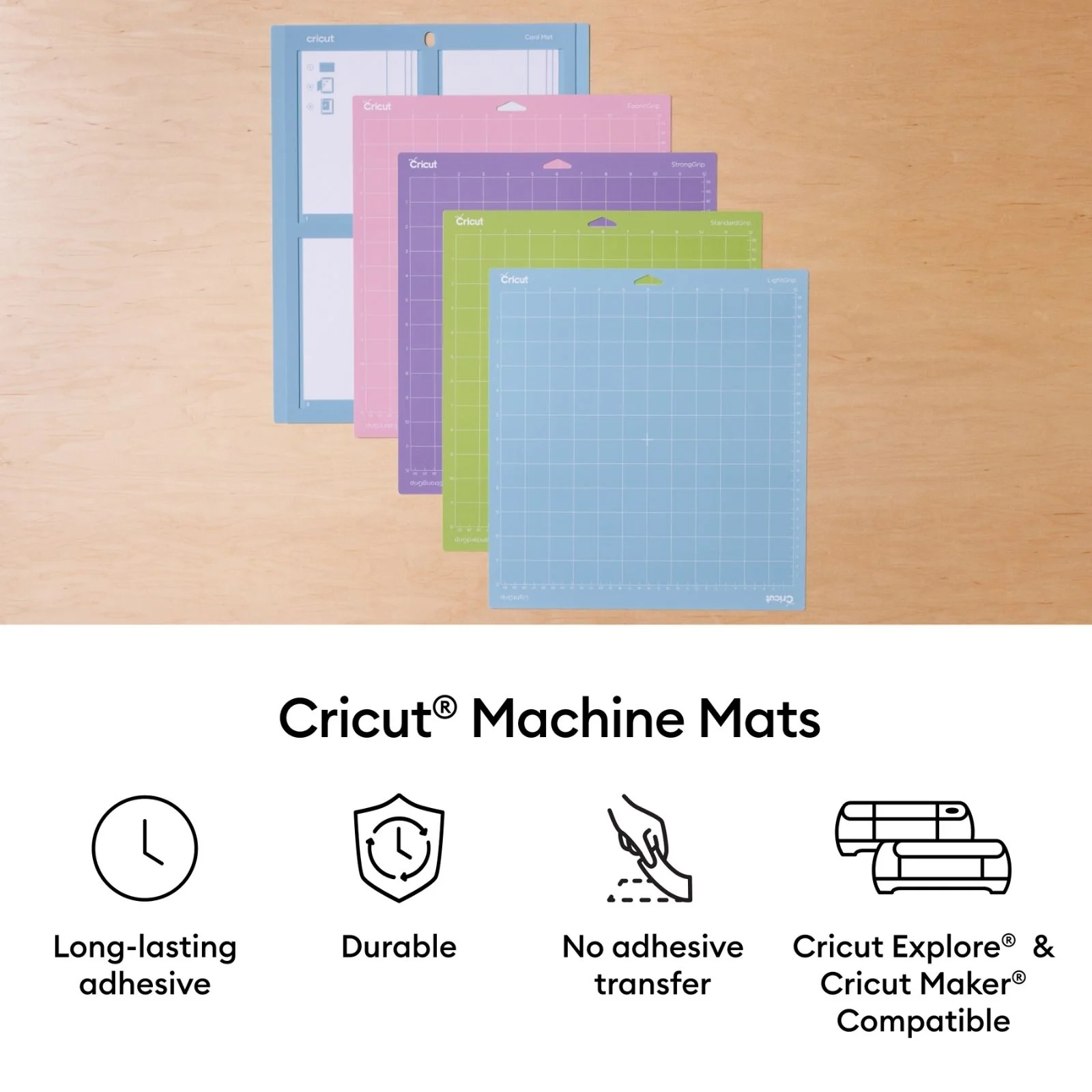 Cricut Light Grip Machine Mat - 12 in x 12 in (6 ct) - Image 3