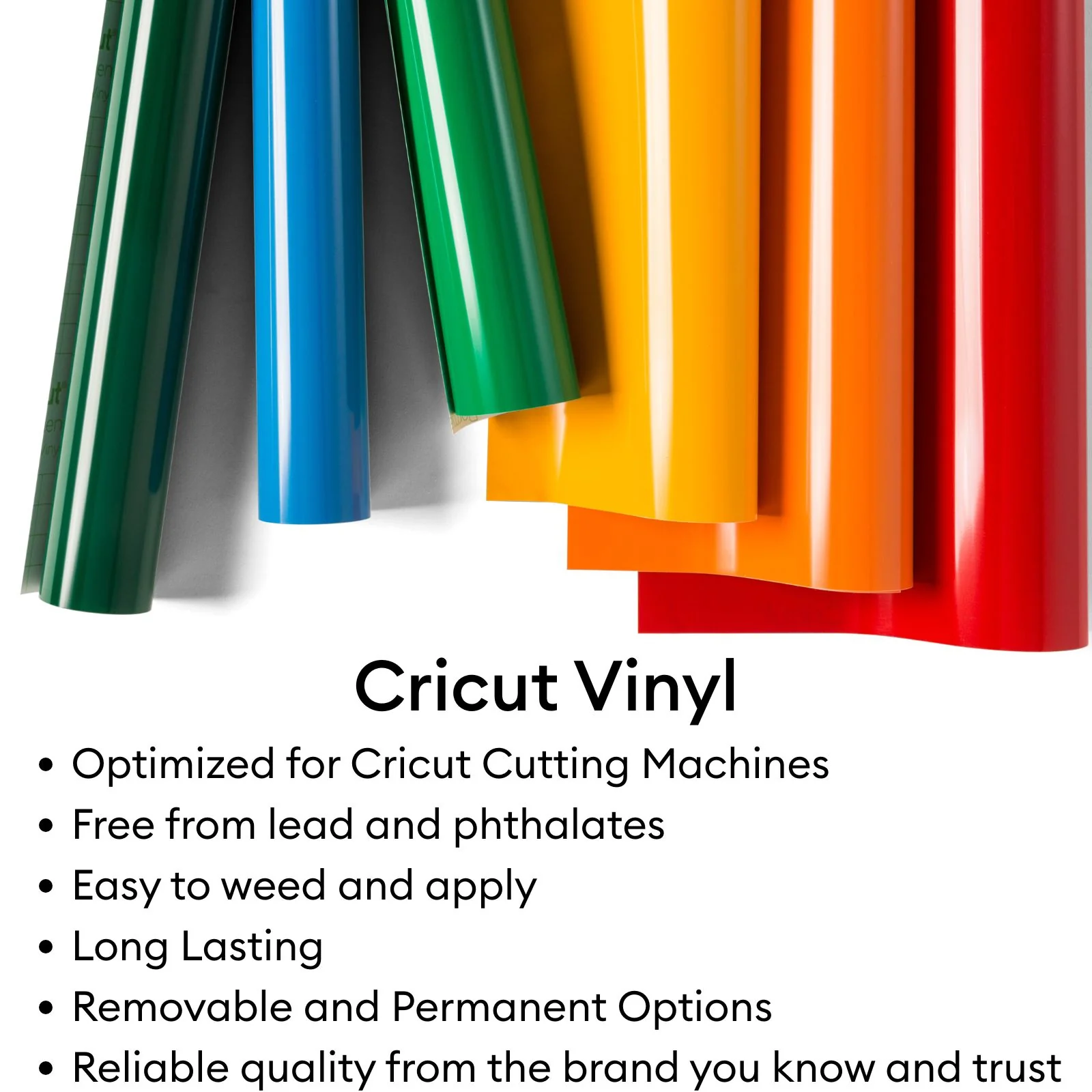 Cricut Premium Vinyl Sugarplum Holiday Bundle, 5-Roll Christmas Vinyl Pack - Image 3