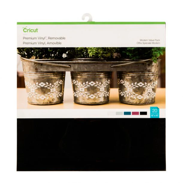 Cricut Premium Vinyl Value Pack, Modern - Removable (20 ct), 12" x 12" - Damaged Package