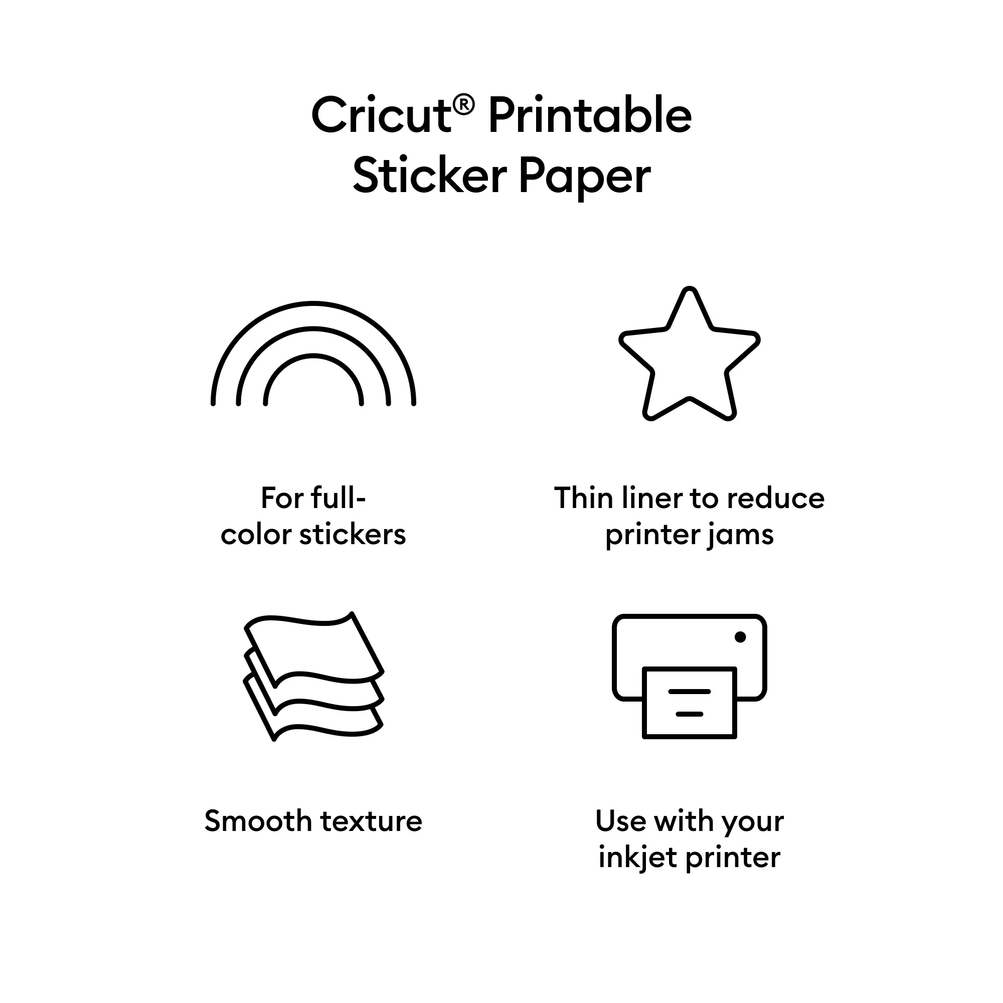 Cricut Printable Sticker Paper- White - Damaged Package - Image 2