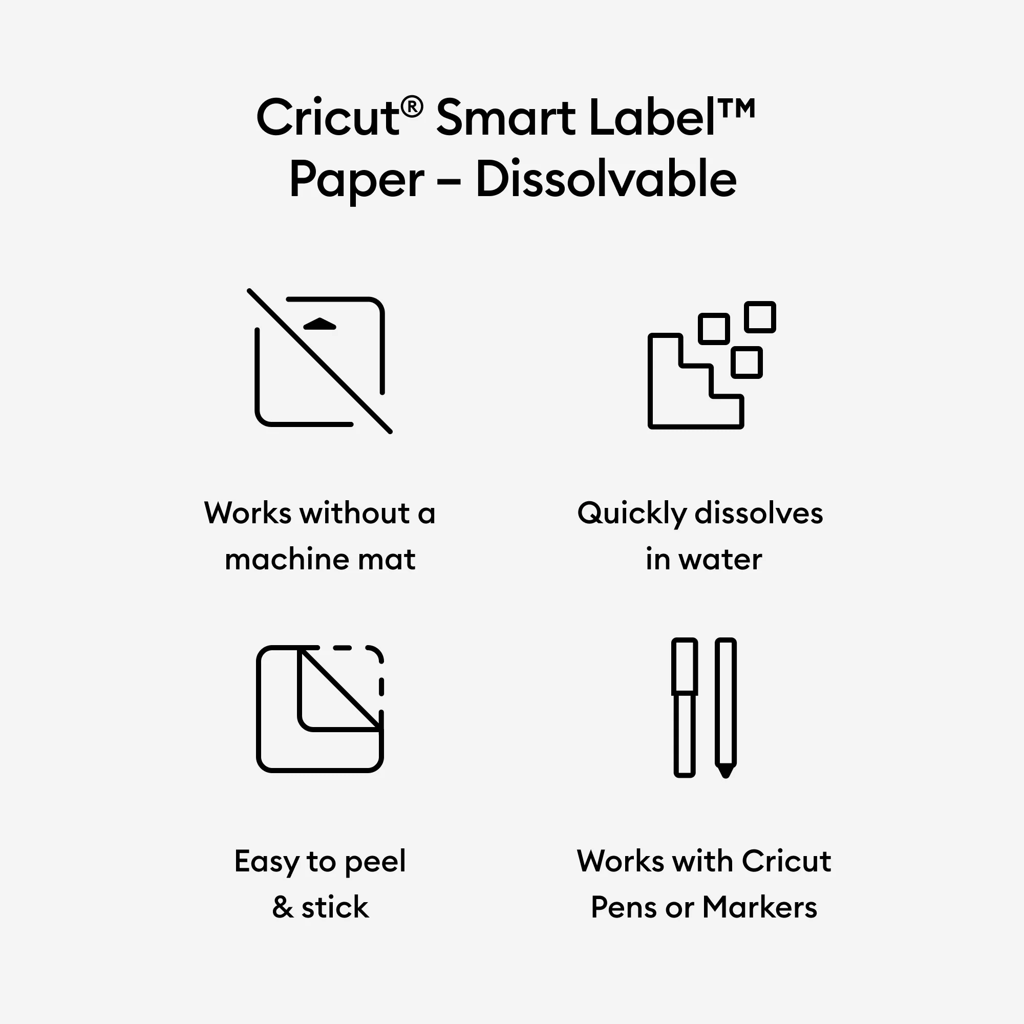 Cricut Smart Label Paper - Dissolvable  White - Image 2