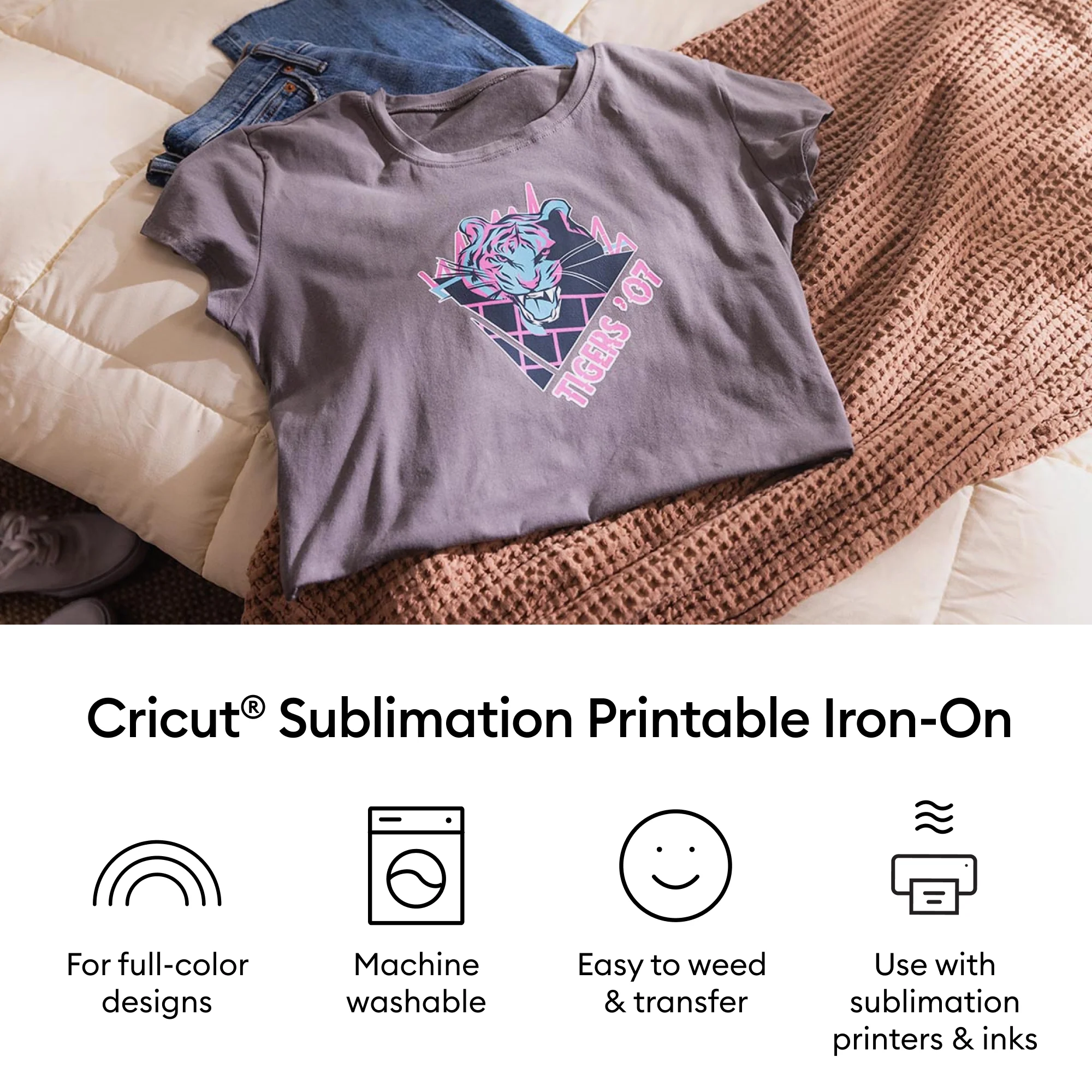 Cricut Sublimation Printable Iron-On Sheets - 8.5 in x 11 in (10 ct) - Image 2