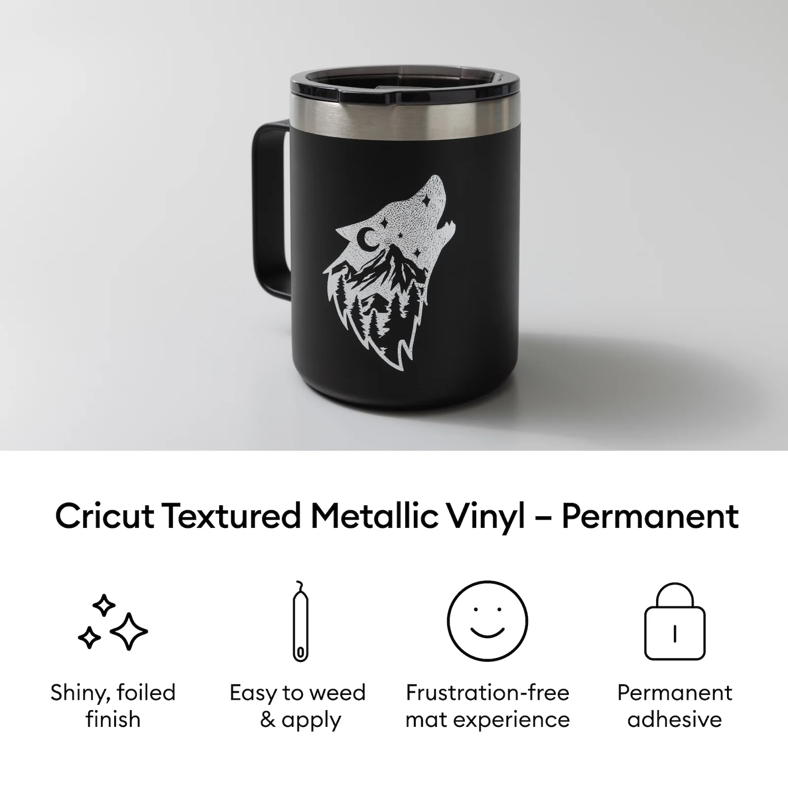 Cricut Textured Metallic Vinyl Permanent, Luxe Sampler - 12 in x 12 in Sheets (6 ct) - Image 4