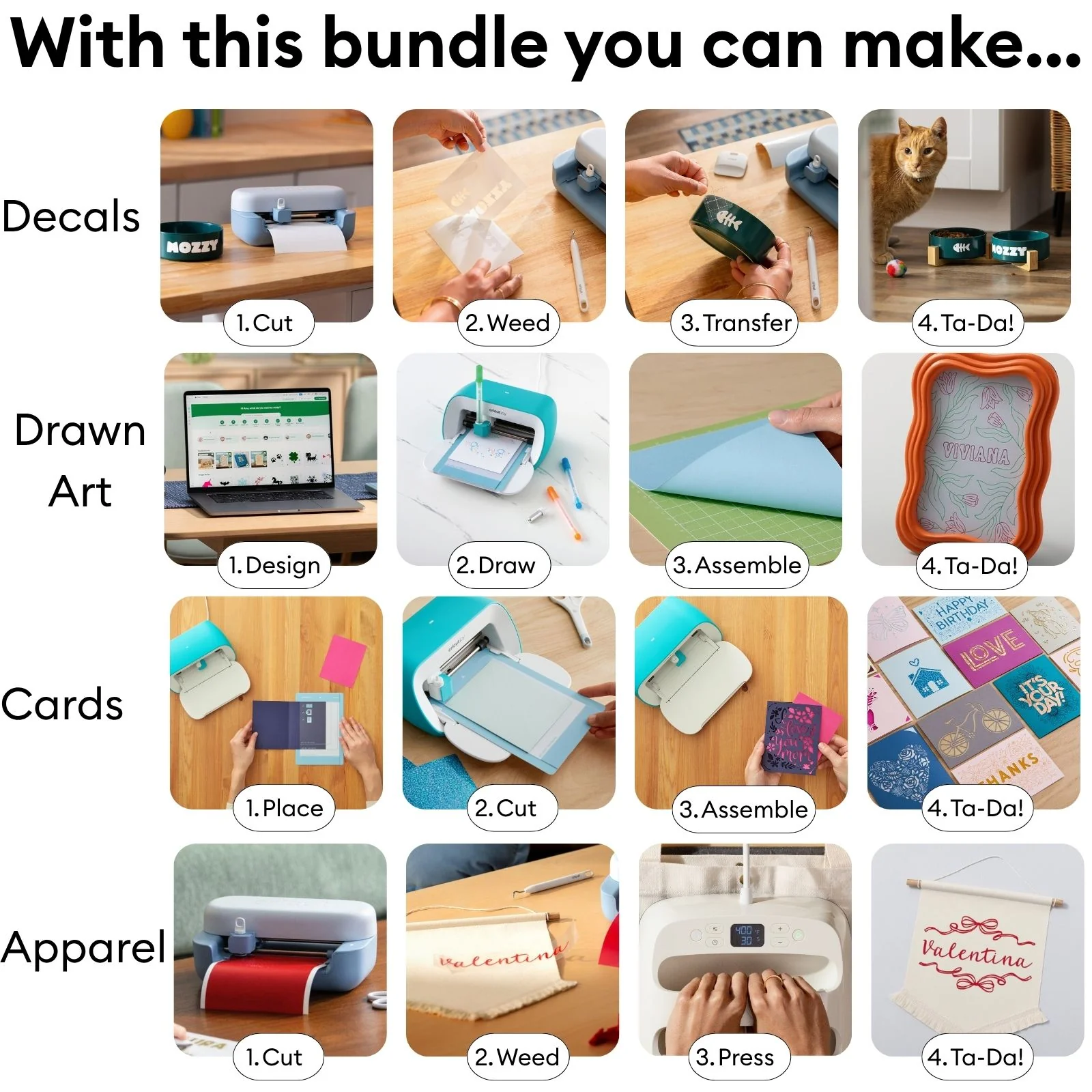 Cricut Joy Ultimate Starter Kit | 55+ Piece All-in-One Materials & Accessories Bundle with Vinyl, Iron-On & Card Making Supplies - Image 7