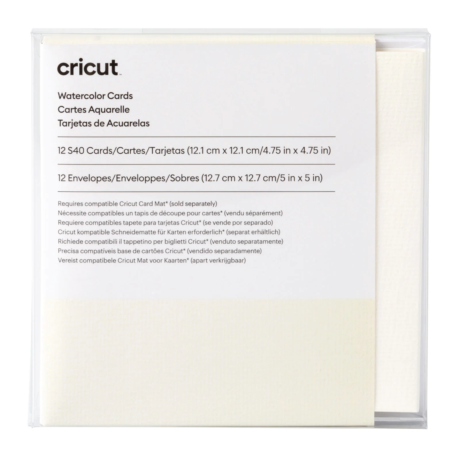 Cricut Watercolor Cards - S40 (12 ct) Ivory - Damaged Package