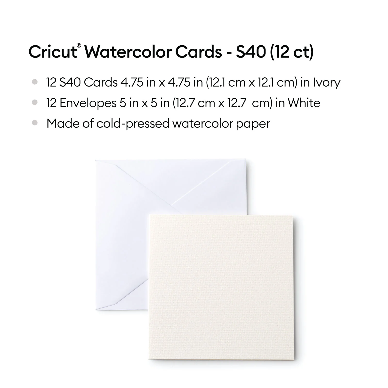 Cricut Watercolor Cards - S40, Ivory - Image 3